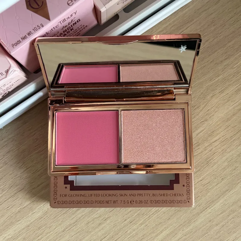 Neue CT Nature Easy To Color Aesthetic Scenery Lidschatten Starlight Pink Soft Light Bicolor Disc Zweifarbige Herz-Rouge-Kosmetik — image 15