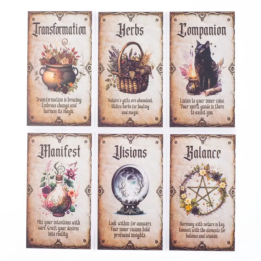 Wise Witch Oracle-kort 20 stk. Engelsk version Fate Divination Tarot-kort FortuneTelling Kortspil Festbrætspil 12x7cm