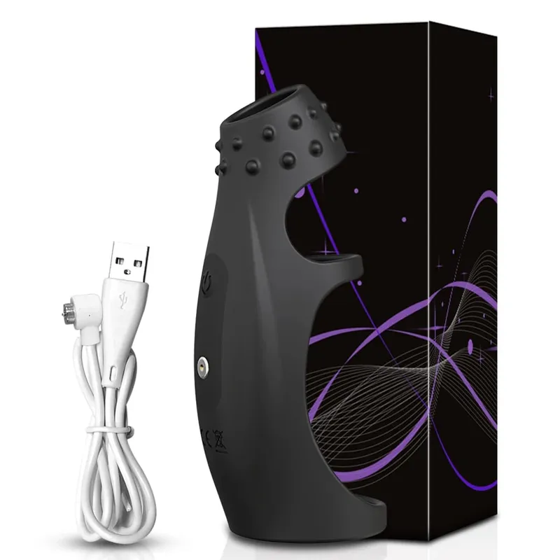 Vibrating Penis Sleeve Cock Ring Penis Extender for G Spot Clitoris Vibrator Stimulation Adult Sex Toy for Men Delay Ejaculation — image 7