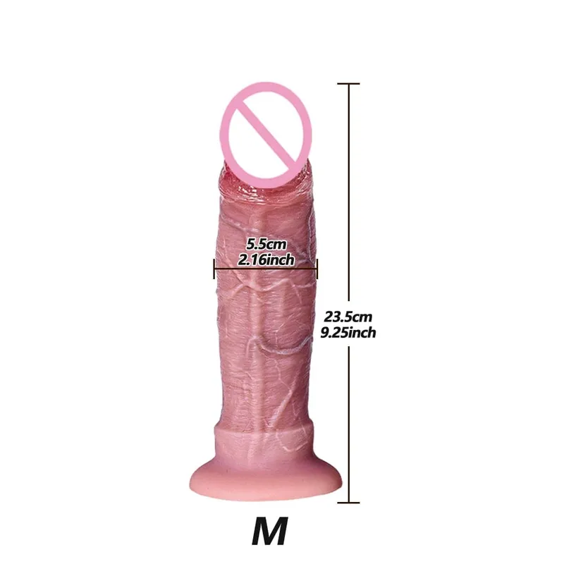3 Sizes Thick Dildo Soft Silicone Man Penis Adult Women Lesbian Sextoy Clitoris Stimulator Man Dick Suction Cup Female Sex Games — image 12