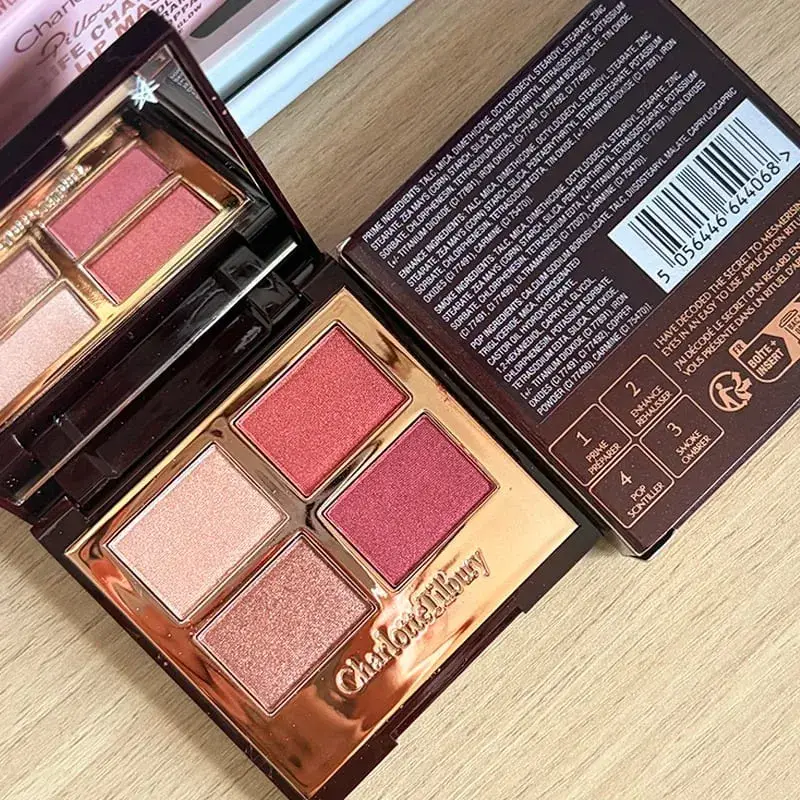 Charlotte Tilbury PILLOW TALK Série Coração Macio Cor Dupla Pó Blush Placa de Cores Código de Cores Quentes Primeiro Amor Sexo em Fogo