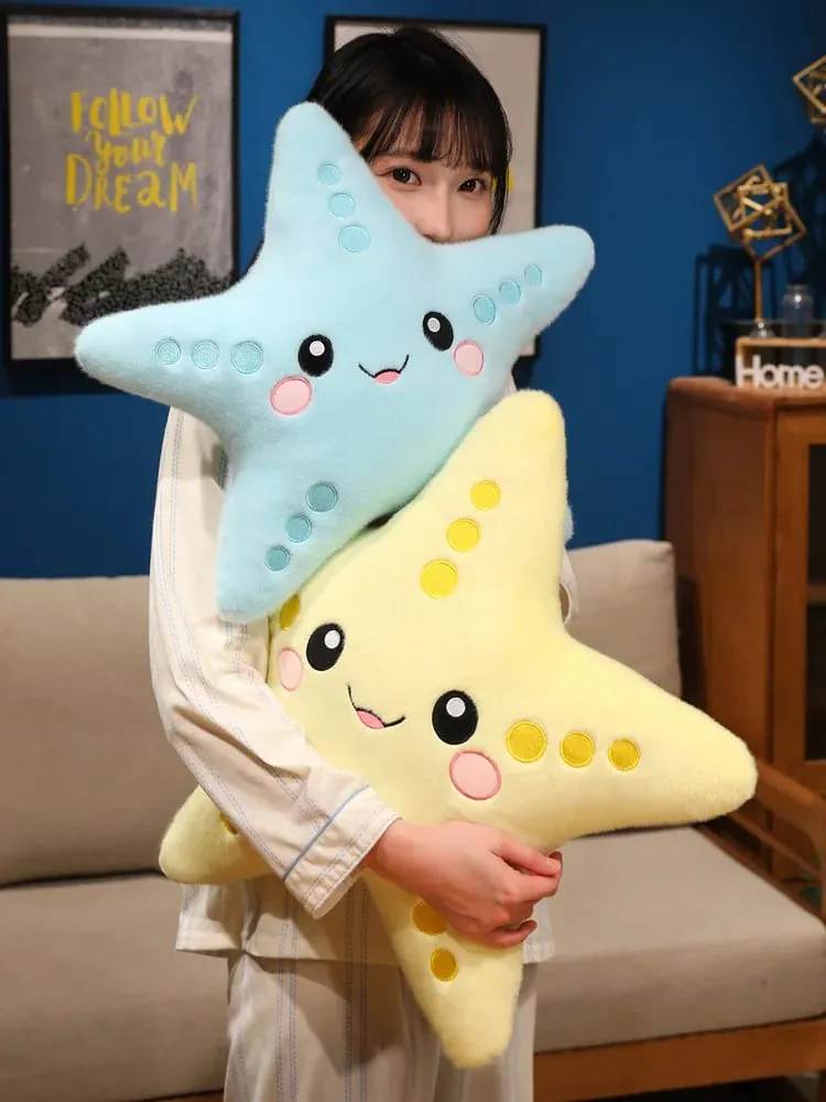12/43cm Starfish Star Plush Pillow Stuffed Smiling Ocean Animal Colorful Cushion Sofa Chair Decor Present — image 10