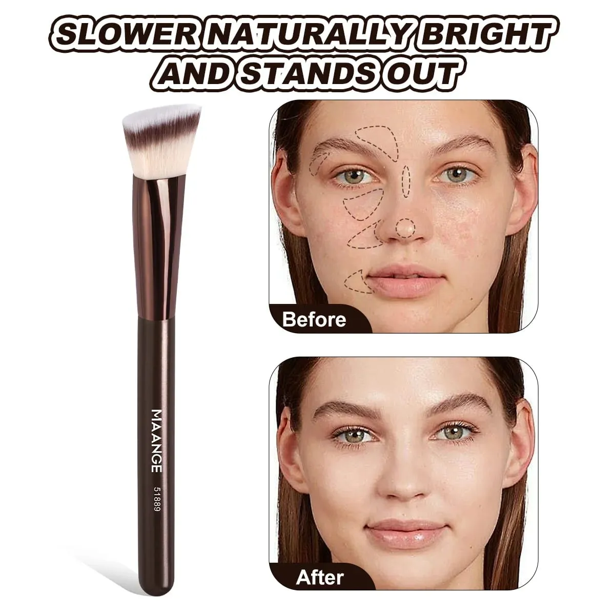 5pcs Makeup Brush Set Foundation Blush Concealer Eyeshadow Brushes Multi-Purpose Makeup Brush Kit Professional Brushes