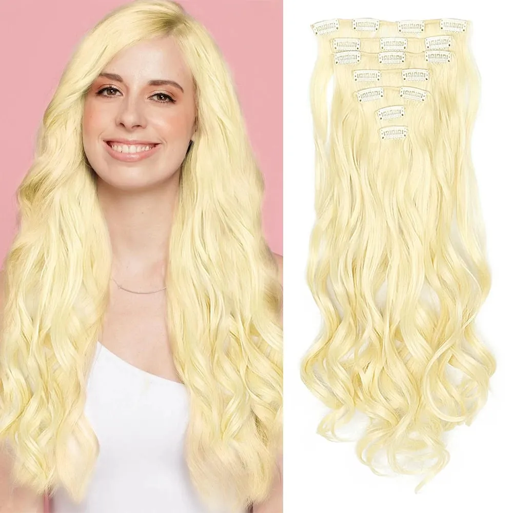 Synthetic Clip in Hair Extensions Purple hairpieces 7pcs/set 22inch Thick Hair for Women Girls Daily Party Cosplay — image 42