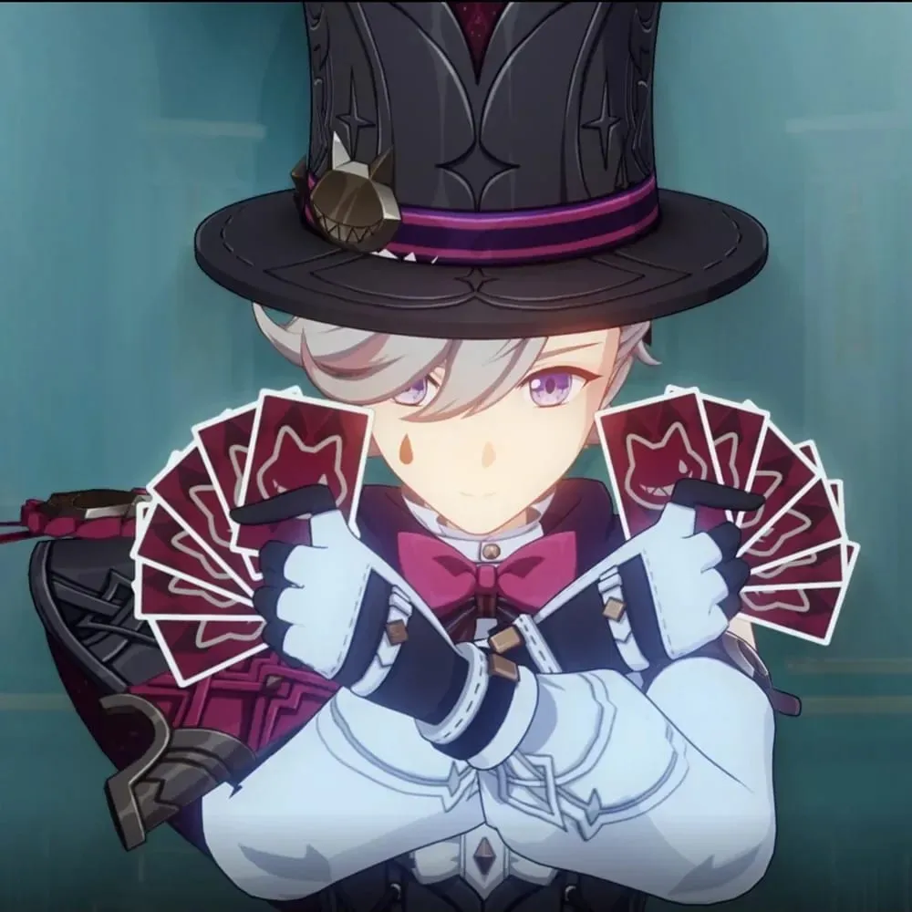 55pcs Genshin Impact Lyney Magic Poker Playing Cards Best Collection Game Cosplay Prop Accessories Fans Toys — image 1