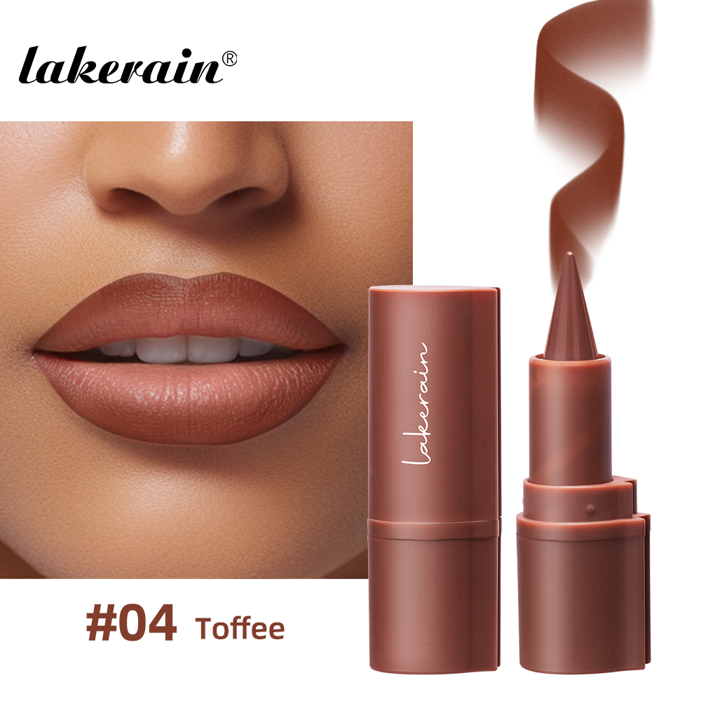 Lakerain Lipliner, matt, schwarz, braun, Samt-Lippenstift, wasserfest, nicht klebrig, konturierende Tönung, Lipliner, Buntstift, Lippen-Make-up