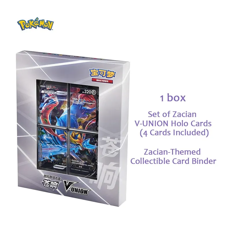 Original Pokemon TCG Card Quartet Coupling V-Union Gift Box Set - Pikachu Mew-Two - 100% Authentic Collectible Trading Cards — image 3