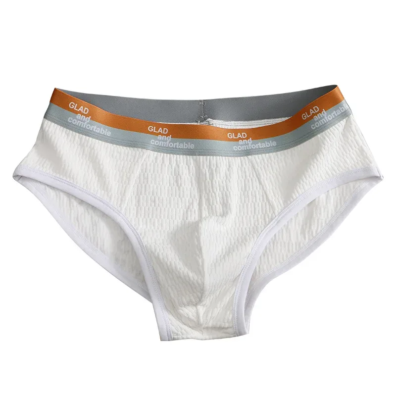 Summer New Men's Solid Color Cotton Briefs, Minimalist Breathable Thin Underwear, Trendy Trunks Male Bikini Underpants 3256812635450502 — image 6
