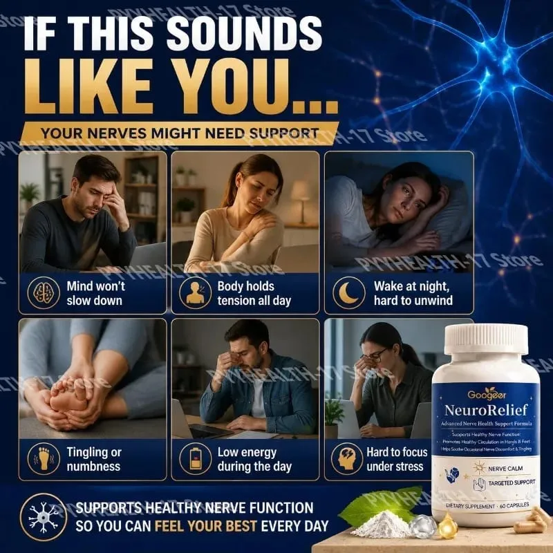 Googeer NeuroRelief Advanced Nerve Health Capsules Daily Support for Nervous System Wellness & Healthy Circulation 60 Capsules — image 4