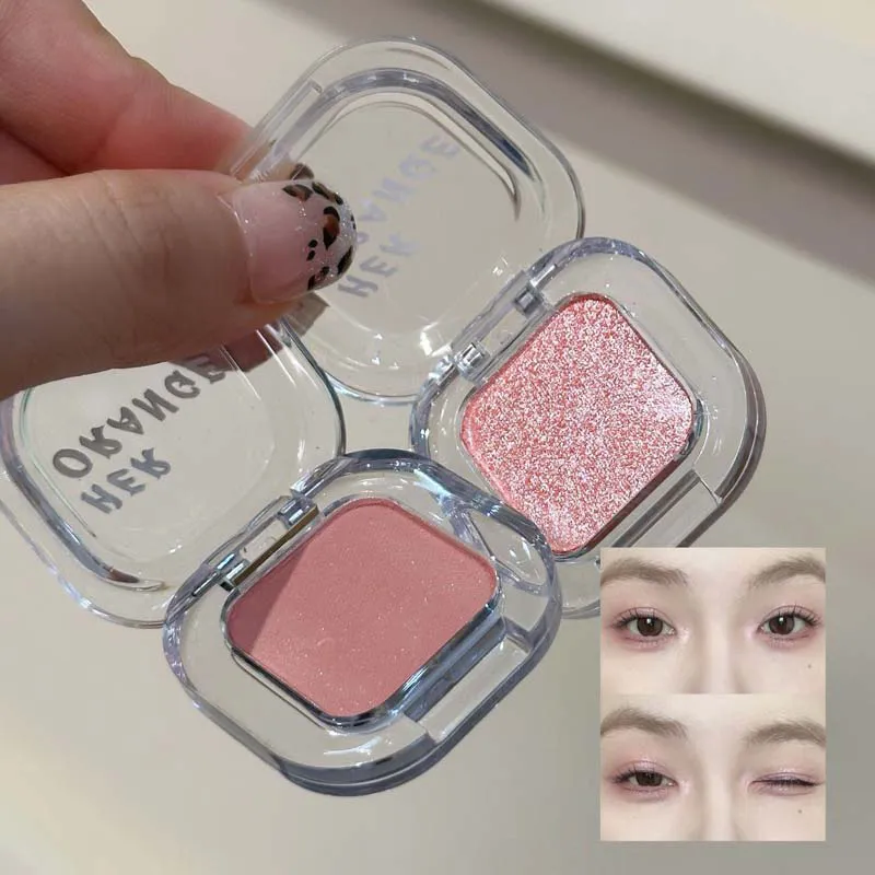Red Brown Monochrome Eyeliner Eyeshadow Powder Palette Silky Matte Chocolate Lying Silkworm Eyeliner Waterproof Aegyo-sal Makeup — image 5