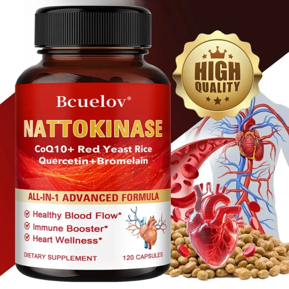 Nattokinase Capsules - Supports Heart and Circulatory Health Helps Maintain Daily Health Provides Energy Non-GMO — image 1