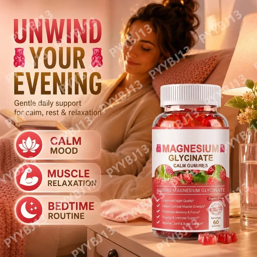Magnesium Gummies Serving-Magnesium Glycinate and Magnesium Malate Sugar Free Magnesium Potassium Supplement for health Support — image 5