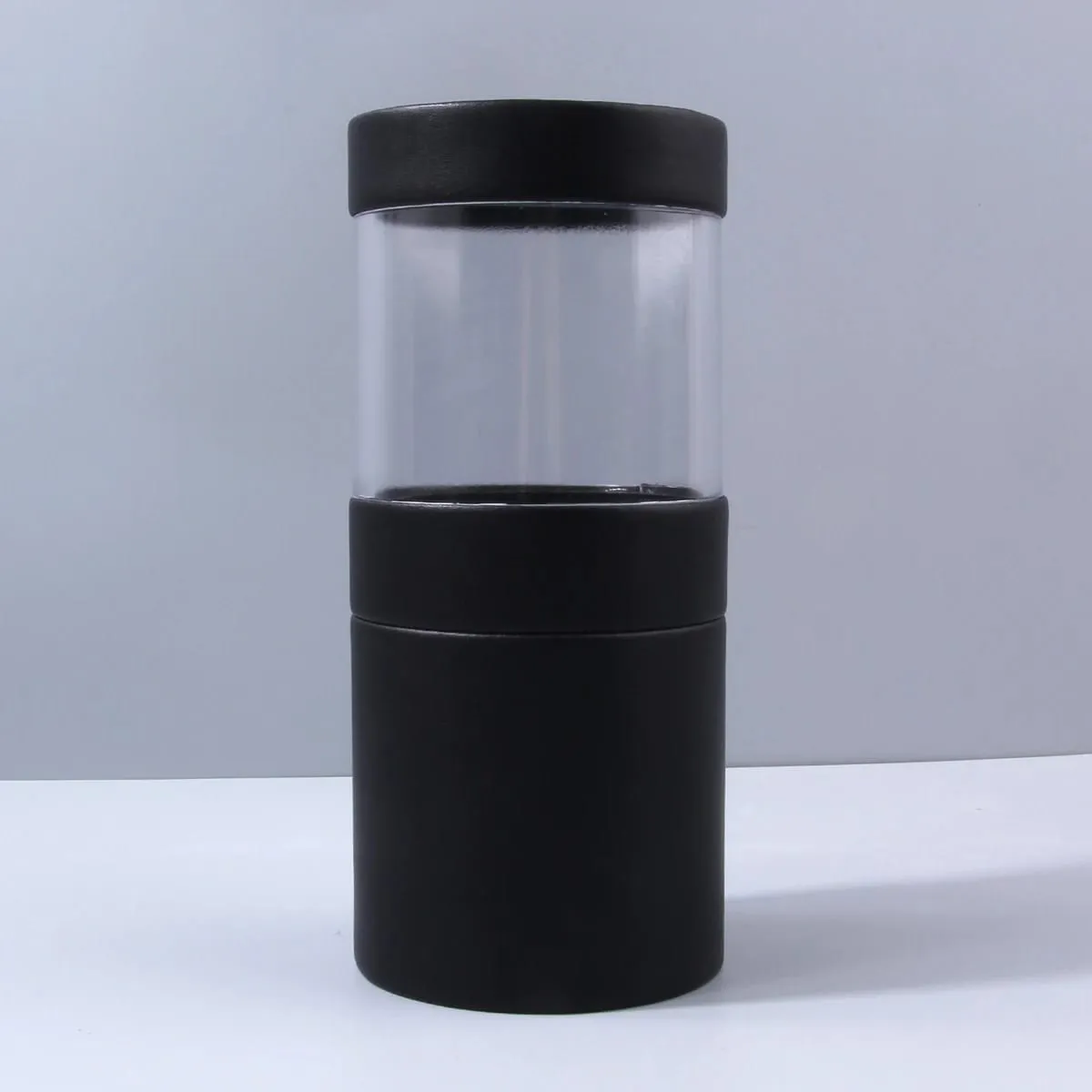 1PCS Black Makeup Brush Holder Transparent Top Storage Case for Cosmetic Brushes
