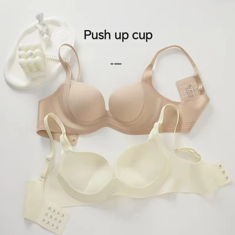 Sutiã push up sem costura, sutiã pequeno para coleta de seios, ampliador, anti-flacidez, parte superior fina e inferior grossa, sem arame, lingerie para mulheres, 2025 — image 2