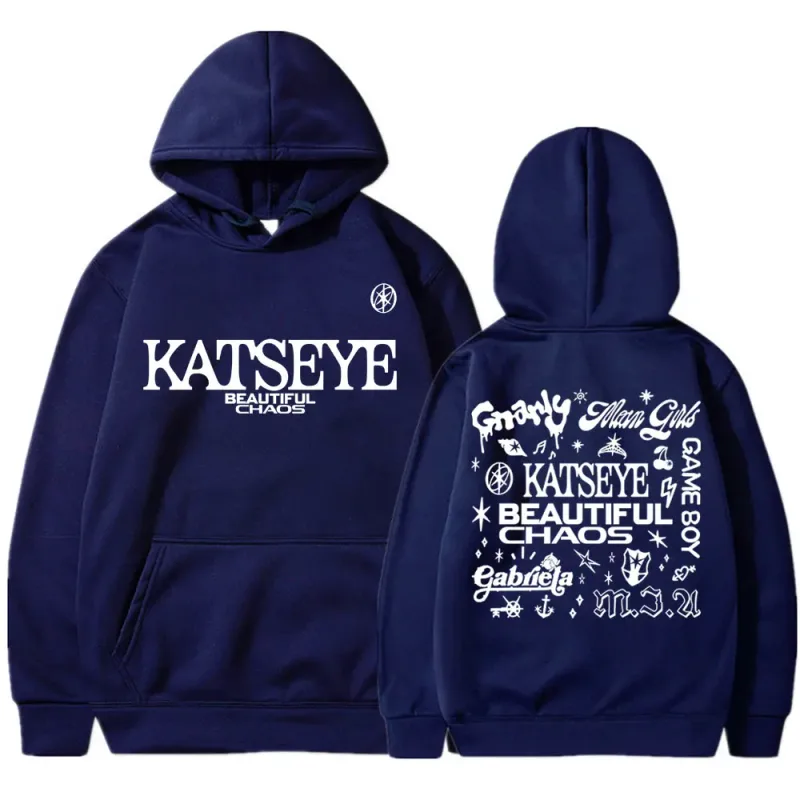 Kpop Katseye Beautiful Chaos Album Tour Hoodies Fashion Retro Harajuku Men Women Sportwear Fleece Oversized Tracksuit Streetwear — image 4