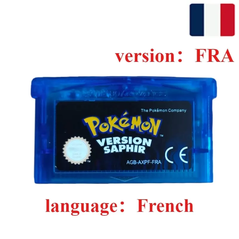 FRA Version French Pokemon Series 32 Bit Video Game Cartridge Emerald FireRed Leafgreen Ruby Sapphire GBA Game Card Toy Gift — image 10