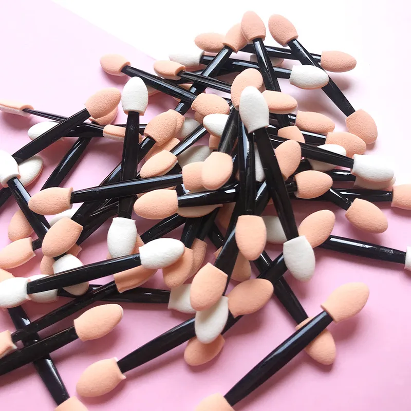20PCS Disposable Dual Sides Eye Shadow Sponge Applicators with Different Length Shape Eyeshadow Brushes Makeup Applicator