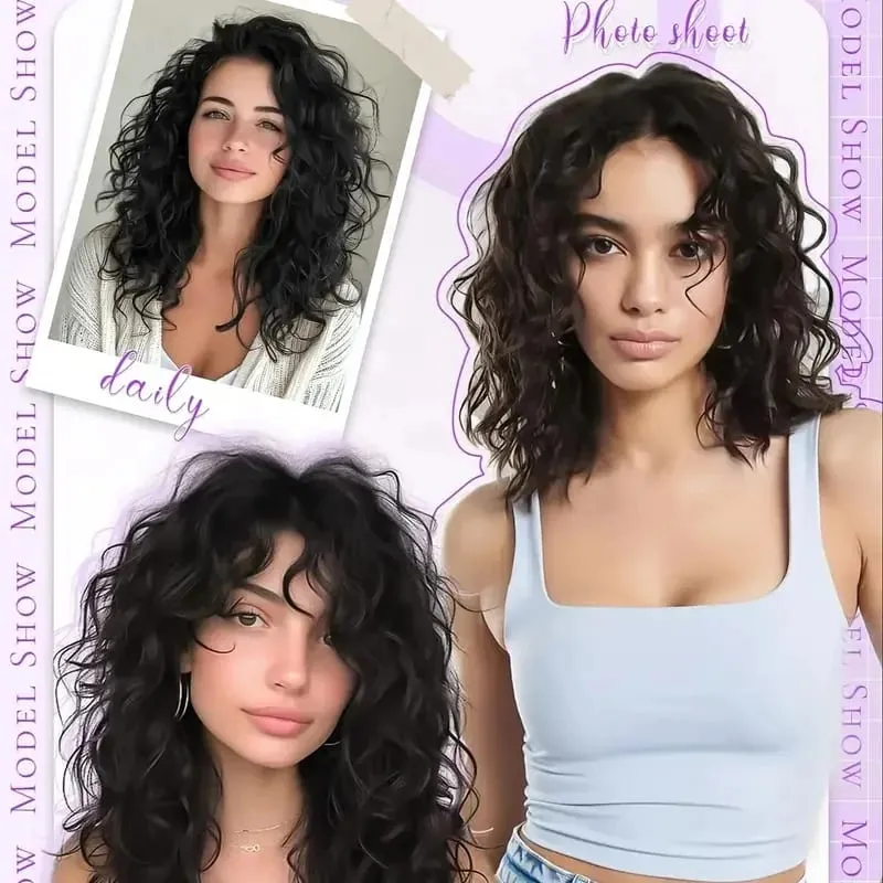 18Inch Synthetic Long Curly Wave Hair Extensions 6 Clip Heat Resistant Silky Hairpiece For Women Daily Party Use — image 7