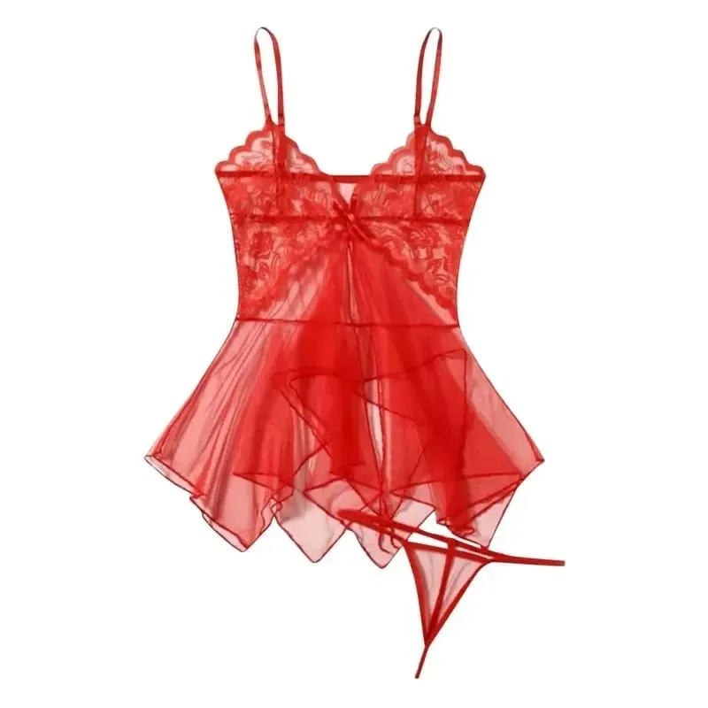 Sexy Lingerie For Fine Women Women'S Lace Fluoroscopy Beauty Tulle Elegant Reverie Sexy Lingerie Fantasy Tulle Intimate Set New