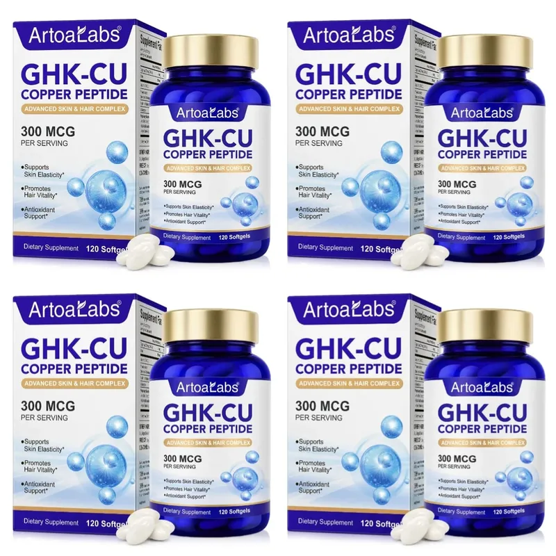 ArtoaLabs GHK-Cu Copper Peptide 300mcg Supplement Advanced Skin Hair Complex with Hyaluronic Acid Biotin Daily Wellness Adluts — image 10