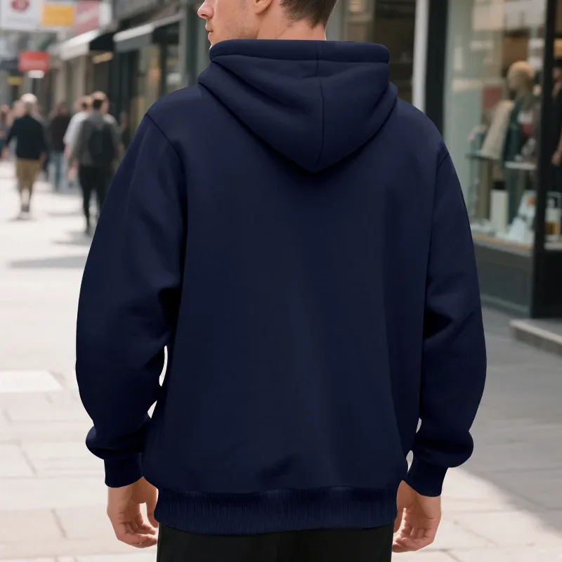 New 2026 Men's Autumn Casual Solid Long Sleeve Zipper Hooded Sweatshirt Coat Male Fashion Outdoors Sportswear Hoodies Jackets — image 15