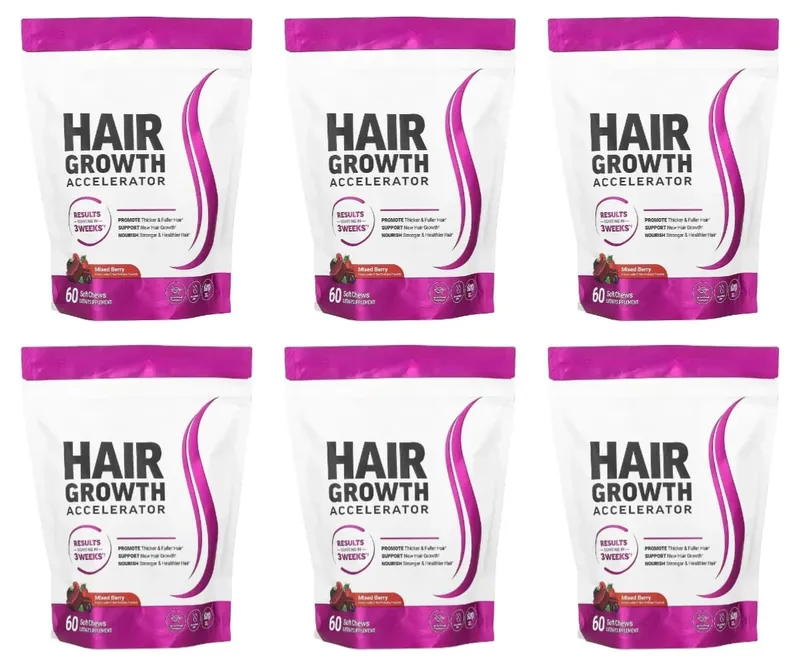 Hair Vitamins Gummies Berry Flavor 60 Count Nutrition Supplement with Biotin & Vitamins C E — Promote Wellness Hair Growth — image 10