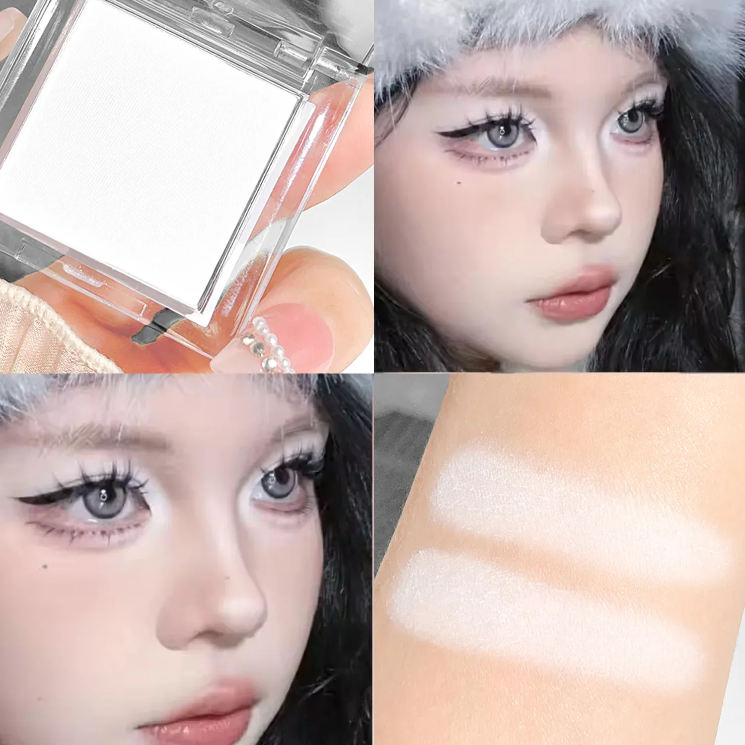 Hisyi Matte Monochrome Eyeshadow Palette Natural Light Highlighter Powder For Delicate Eye Contouring Brightens — image 1