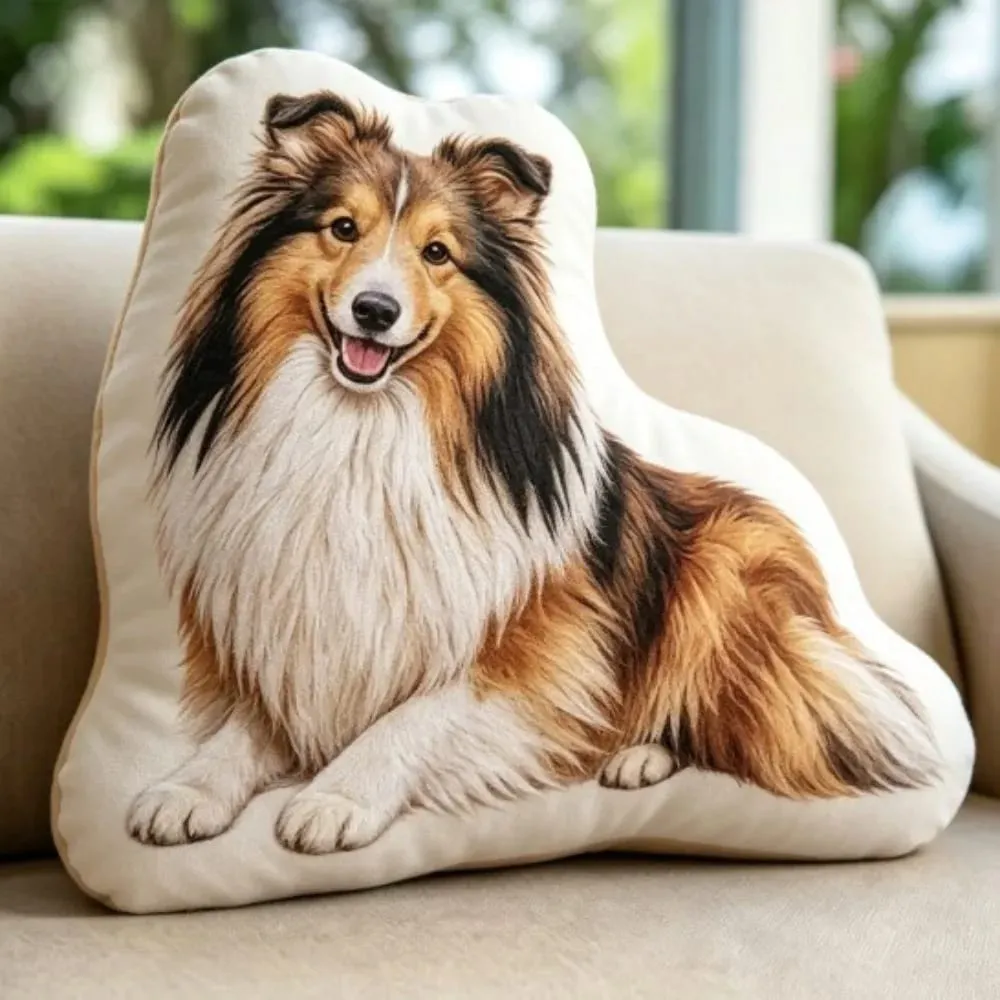 Dog Shaped Pillow Animal Throw Pillow Decorative Animal Pillow Soft Fabric Shiba Dog Cushion PP Cotton Filling — image 11