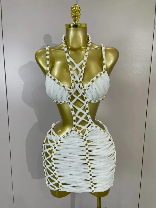 Sexy Black Halter Neck Perspective Hollow Mini Dresses 2026 Women Summer Backless Nightclub Party Evening Club Performance Dress — image 7
