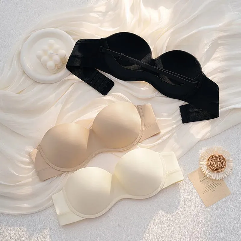 Bra Panties 1/2 Cup Thin Fashion Young Girls Fashion Intimates Push Up Gather Beauty Back Underwear Multiple Halter Lingerie Set — image 3