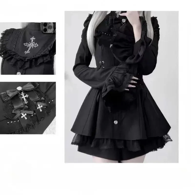 Japanese Style Lolita 2 Piece Set Y2k Mini Skirt Woman Harajuku Sweet Kawaii Print Dress Tops Korean Fashion Elegant Dress — image 14