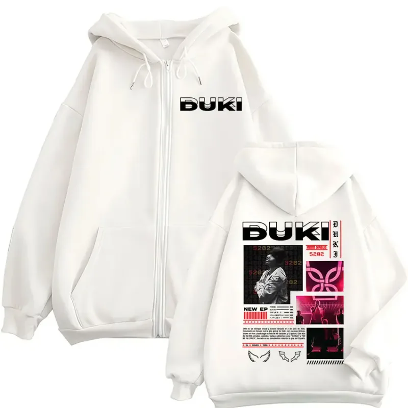 Rapper Duki 5202 MIXTAPE Album Zipper Hoodies Men's Women Clothing Fashion Zip Up Sweatshirts Fleece Casual Oversized Pullovers — image 2