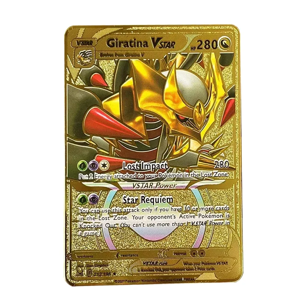 Pokemon Kartı Vmax Metal Pokémon Mektupları Pikachu Gx Mewtwo Charizard Vstar Anime Oyunları Oyuncaklar Altın Demir Oyun Kartları Çocuklar Hediyeler