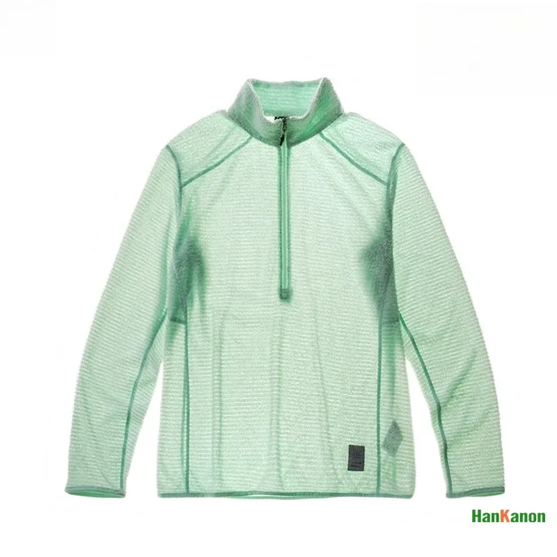 Men's Half-Zip Stand Collar Sweatshirt Versatile Air Fleece Base Layer for Outdoor Camping Hiking Cycling — image 10