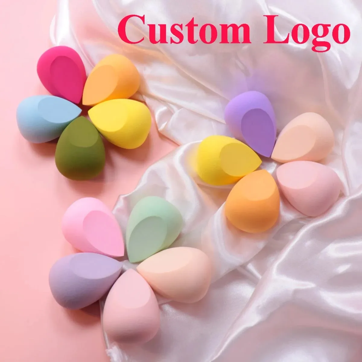 25pcs Custom Logo Beauty Color Cosmetic Blender with box Customize Make Up Private Label Latex Free Clear Box Makeup Sponge — image 4