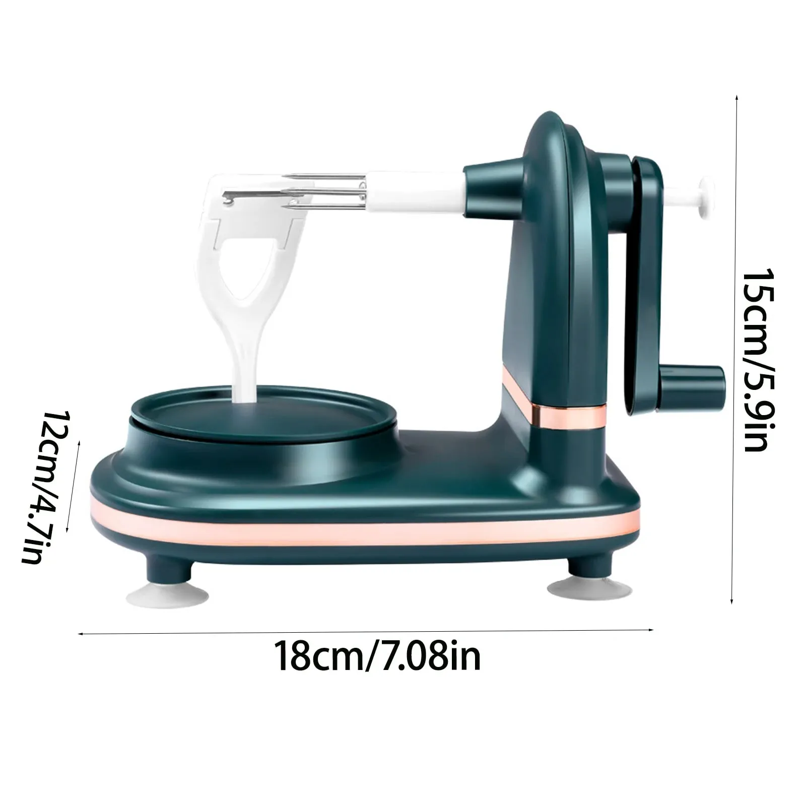 3-in-1Hand-cranked Rotating Fruit/Vegetable Peeler Stainless Steel Blades Apple Cutter Pambahay Pagbabalat Machine Mga Gadget sa Kusina