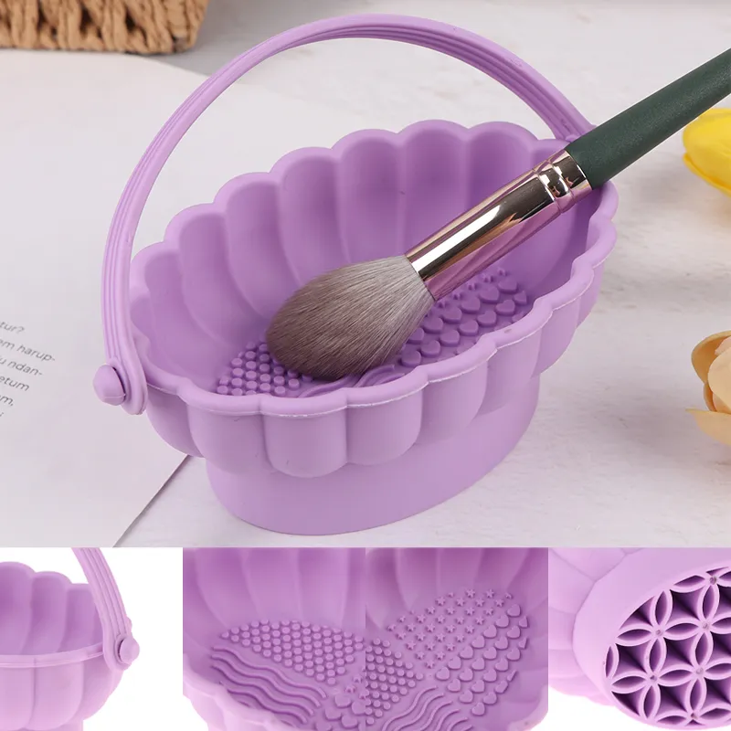 Silikonové štětce na make-up Čisticí krabička Mycí miska na make-up Polička na sušení vajíček Nástavec na sušení prášků Myčka Houba Skladovací štětce Čisticí prostředek — image 2