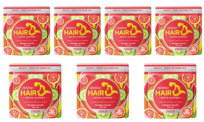 Biotin Gummies with Vitamin C and B12 Supports Strong Healthy Hair Growth Hair Care with Kiwi and Pomelo Extract - 15 Servings — image 13