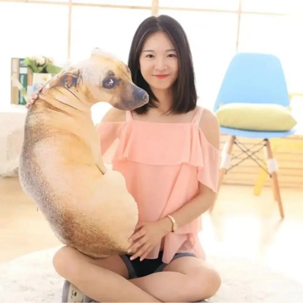 Cute 3D Lifelike Animal Throw Pillow Soft Creative Dog Pillow Cushion Office — image 2