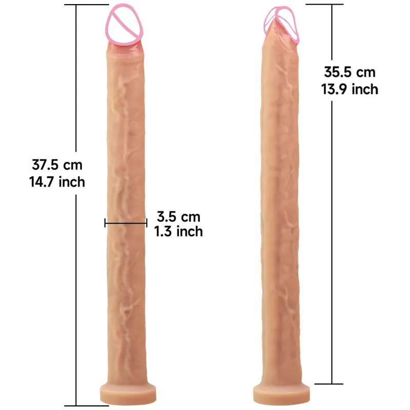 Super Long Realistic Dildos Butt Plug Soft Silicone Penis Adult Supplies Suction Cup Sex Toys for Woman Men Vagina Anal Massage