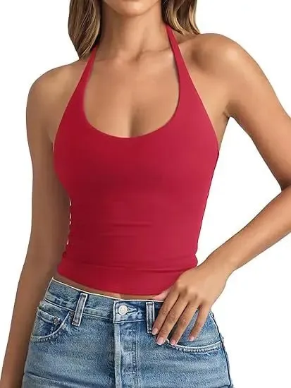 2026 Spring New Arrival European American Style Solid Color Slim Fit Cami Tank Top Women Trendy Hot Girl Sleeveless Top