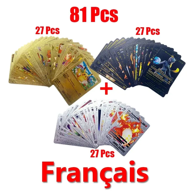 81-36Pcs Kad Pokemon Jerman Sepanyol Perancis Bahasa Inggeris Vmax GX Energy Card Pikachu Koleksi Jarang Pelatih Pertempuran Hadiah Mainan Kanak-kanak
