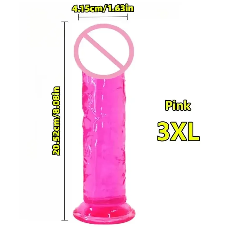 Super Cheap 7 Sizes 5 Colors Realistic Soft Jelly Dildo Suction Cup Adult Sex Toy for Women and Men Vaginal and Anal Masturbator — image 33