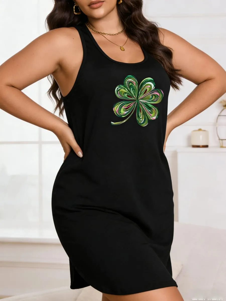 St. Patrick's Day print short-sleeved dress short-sleeved round-neck casual dress suitable for summer women's clothing — image 2
