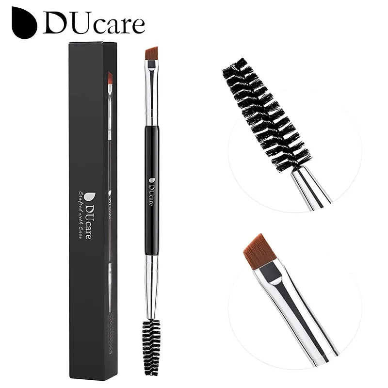 DUcare 眉刷 睫毛梳化妝刷 雙頭斜角刷 線軸刷 2 合 1 睫毛刷套裝化妝工具