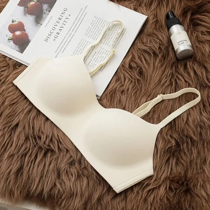 Soft Comfort Wireless Bra Thin Cup Breathable Fabric Seamless Bra Elastic Material Elastic Tube Top Bras Lingerie Beauty