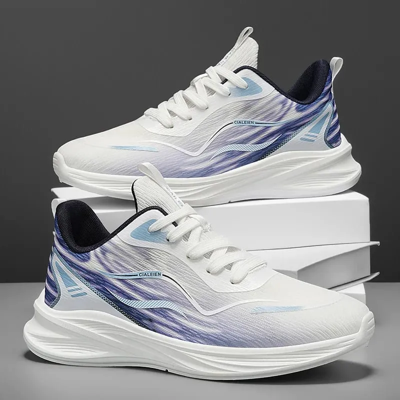 Men's breathable mesh sneakers summer soft-sole anti-slip casual running shoes fashion students lightweight speed sports shoes