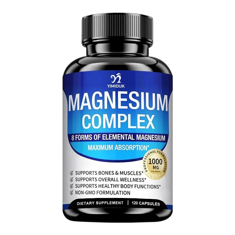 Magnesium Complex Pills - Bone Muscle & Heart Health Supplement Sleep Support Muscle Relaxation Stress & Anxiety Relief
