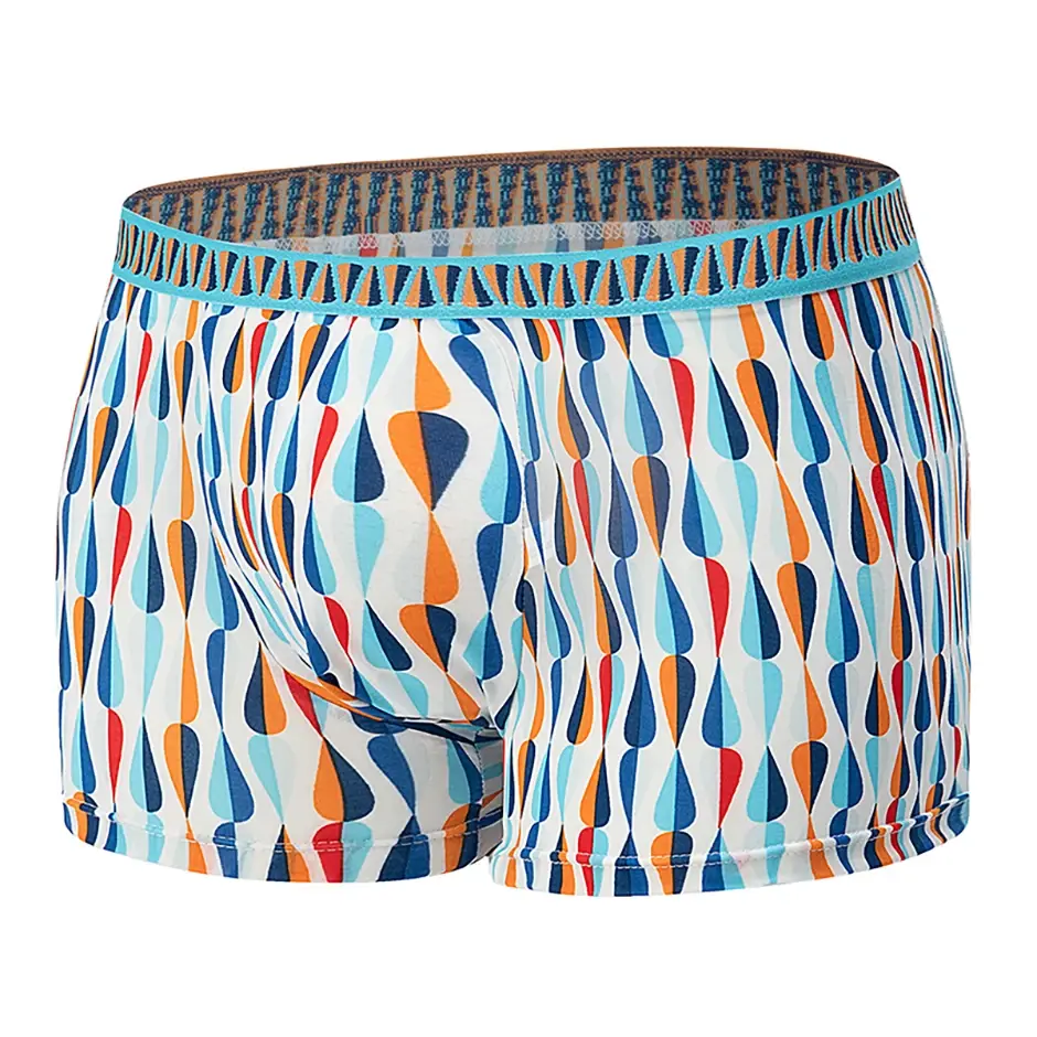 4/5piece Men's Colorful Patterned Fashionable Casual Boxer Shorts Loose And Comfortable Oversized Underwear Elastic Waist Shorts — image 16