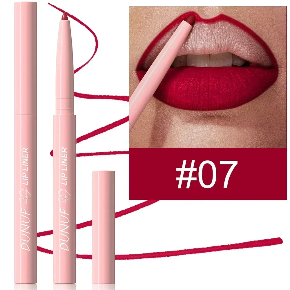 1 Stück, verjüngte Spitze, Lipliner-Stift, matt, aufpolsternder Lippenfleck, langlebig, wasserdicht, feiner Lippenstift, schlanke Lippen, Umriss, Kontur, Make-up, Rosa — image 11